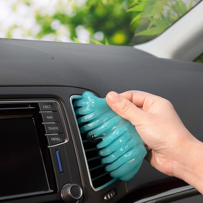 TICARVE 2Pack Cleaning Gel for Car Cleaning Putty Car Slime for Cleaning Car Detailing Putty Detail Tools Car Interior Cleaner Automotive Car Cleaning Kits Keyboard Cleaner Blue Purple (320g/11.2oz)