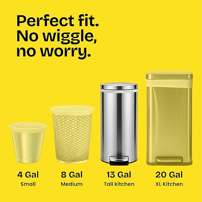 Glad ForceFlex Tall Kitchen Drawstring Trash Bags, 13 Gal, Fragrance Free, 40 Ct (Package May Vary)