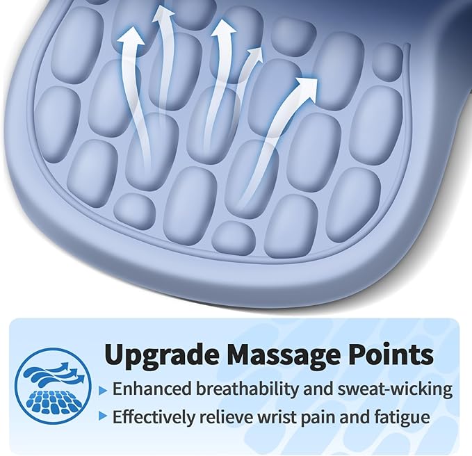 YIWEI Ergonomic Mouse Pad with Wrist Rest - Comfortable Office Mousepad with Memory Foam Wrist Support for Carpal Tunnel Relief, Mouse Pads with Non-Slip Base for Gaming and Home (Gradient Blue)