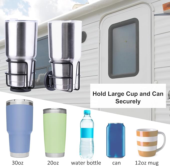 Strong Magnetic Cup Holder, Fully Covered Anti Drop Drink Holder, Horizontal or Vertical Mount on Metal Surface, Portable Magnet Bottle Holder for Bus Tractor Truck Mower Refrigerator 1 Pack