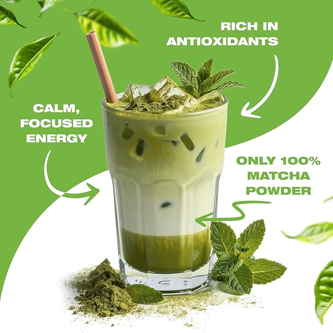 Organic Matcha Green Tea Powder (4-Oz) – Certified USDA Organic Powder for Matcha Latte, Tea, and Smoothies –Non-Gmo, Antioxidant Rich Fruit Tea by Total Tea