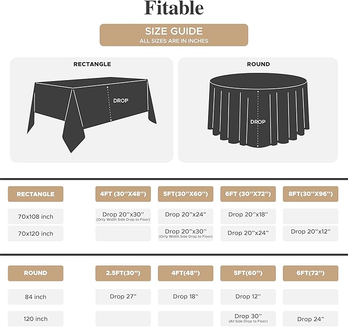 Fitable 8 Pack Rectangle Tablecloths: Stain Resistant Wrinkle Free Circle Table Clothes, Washable Reusable Polyester Table Covers for Wedding Party Birthday Banquet Reception(Red, 60x102 Inch)