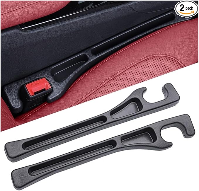 Apkoliros 2-Pack Car Seat Gap Filler, Anti-Drop Leak-Proof Seat Crevice Organizer with Phone Holder, Perfect for Car SUV Truck Interior