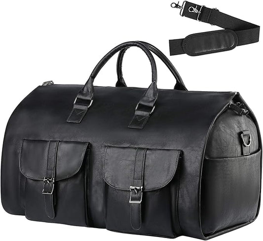 seyfocnia Convertible Travel Garment Bag, Carry-on Garment Duffel Bag for Men and Women - 2-in-1 Hanging Suitcase Suit Business Travel Bag