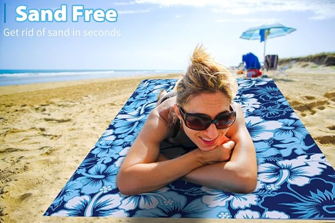 TwoYek 6 Pack Microfiber Thin Beach Towel Lightweight 71x32 Oversized Extra Large Sand Free Towels Quick Dry for Travel Pool Yoga Gym Sports Beach Accessories Vacation Essential Gift