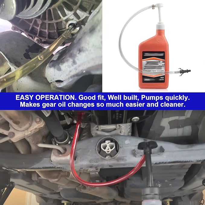Fluid Pump for Standard Quart Bottles, 3rd Hand Adapter, Transfer Gear Oil Transmission and Differential Fluid