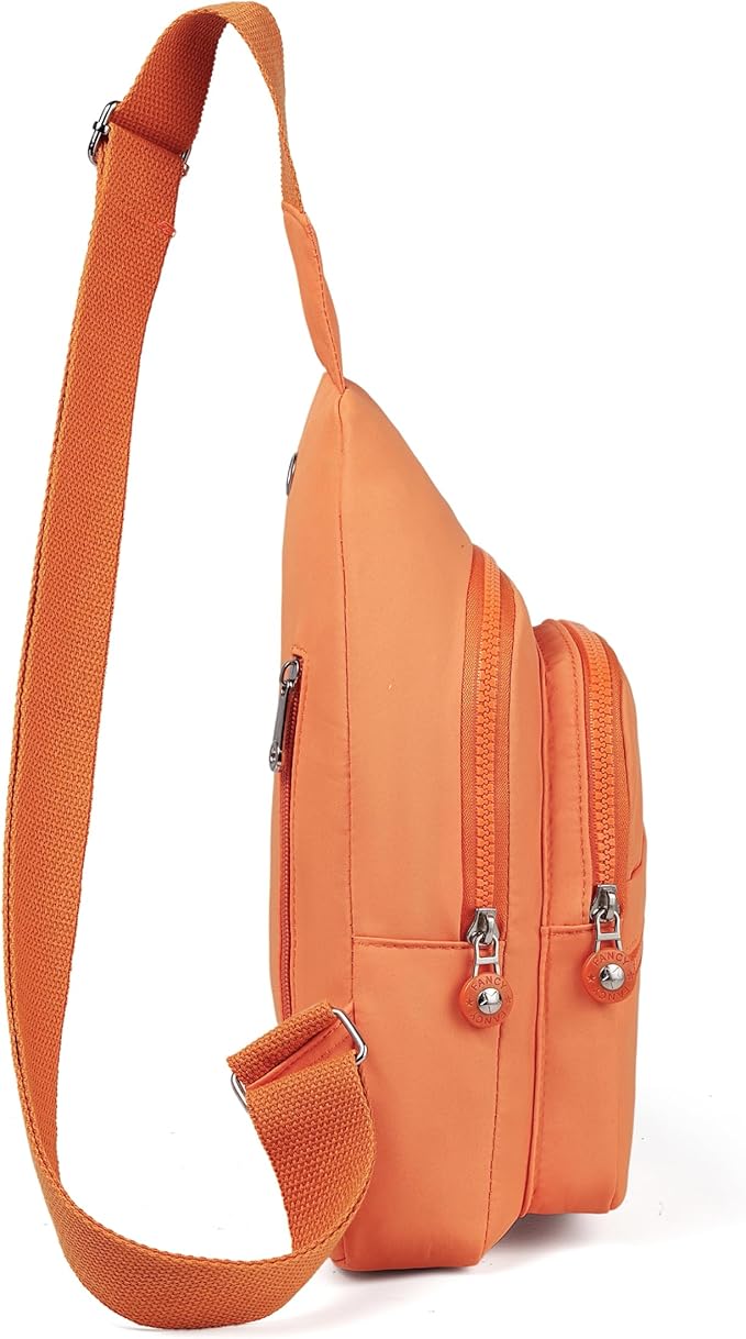 Banelu Crossbody Bags for Women Men, Small Cross Body Bag Sling Backpack - Orange