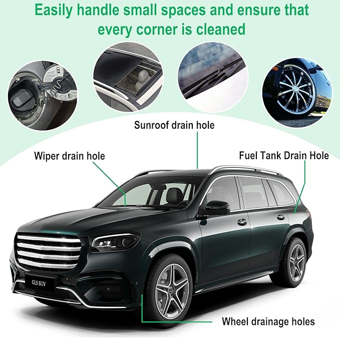 ecocstm Auto Sunroof Drain Cleaning Tool, 196 Inch Flexible Tube Cleaning Brush, Flexible Drain Brush Extra Long Pipe Cleaners for Car, Car Sunroof Drain Hole Cleaner for Drains, Sewers, Windshields