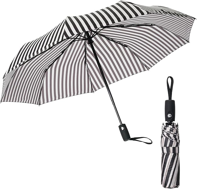Mr. Pen- Windproof Travel Umbrella, Small Water-Resistant Automatic Folding Umbrella for Rain and Sun, Light, Compact and Portable for Women & Men, Fits Car & Backpack