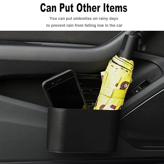 Car Trash Can, 1.0 Liters, Plastic, Trash Can Set, Multi-Purpose, Easy to Install, Includes 75 Garbage Bags