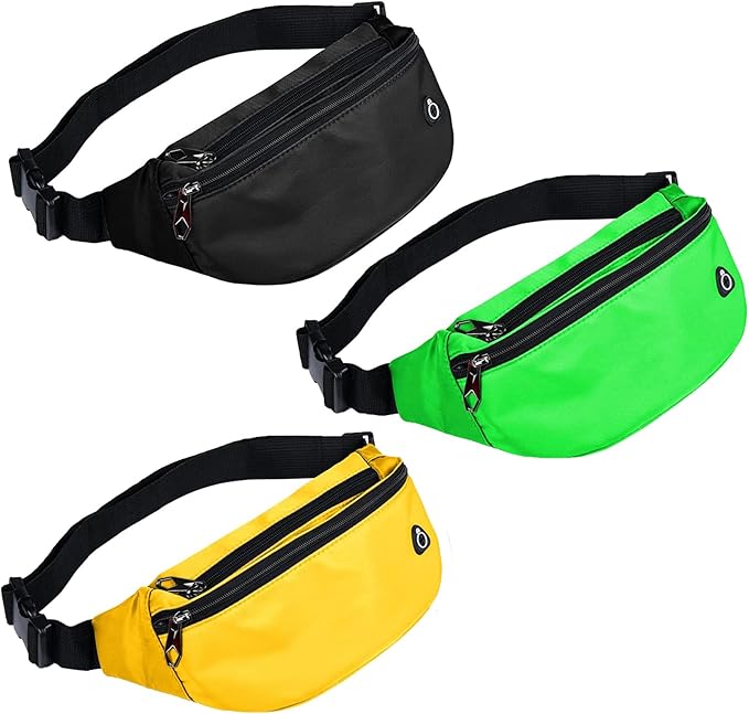 Fanny Packs for Men and Women, Waterproof Sports Waist Pack Bag for Travel Hiking Running Hands-free