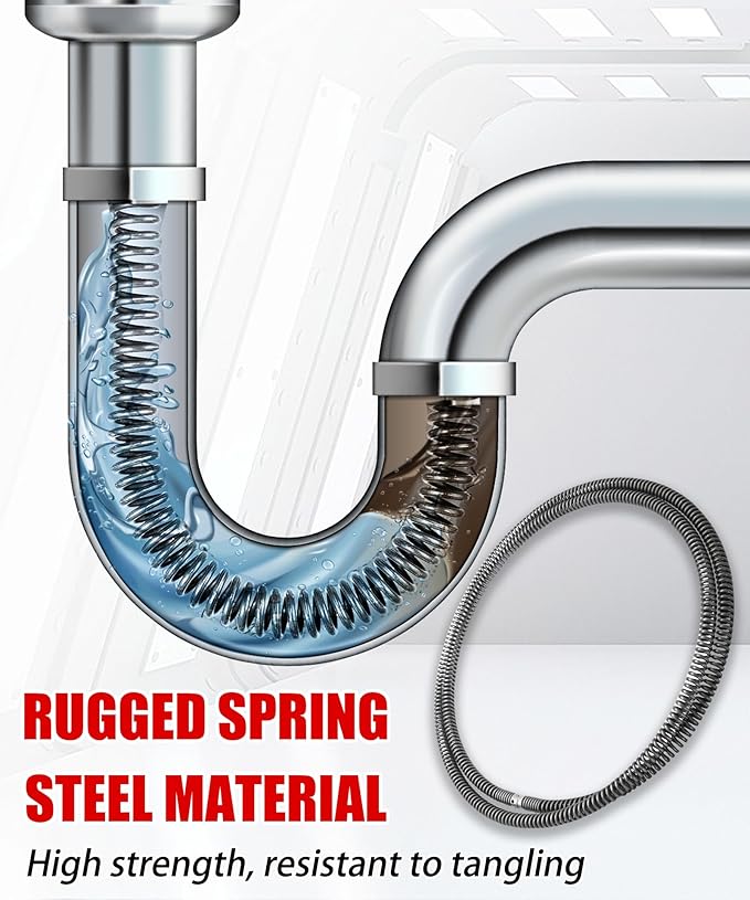 8-1/5 Feet x 5/8 Inch C-8 Drain Snake Cable Fits For Ridgid Sectional Machines Such As K-60SP and K-50,Replace 62270 Drain Cleaning Cables