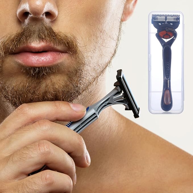 3 Pack Manual Razor Travel Case Transparent Portable Travel Men Manual Razor Protector Universal Portable Shaver Storage Box Shaver Holder Protector Case Organizer for Men Razors And Blade Refills Kit