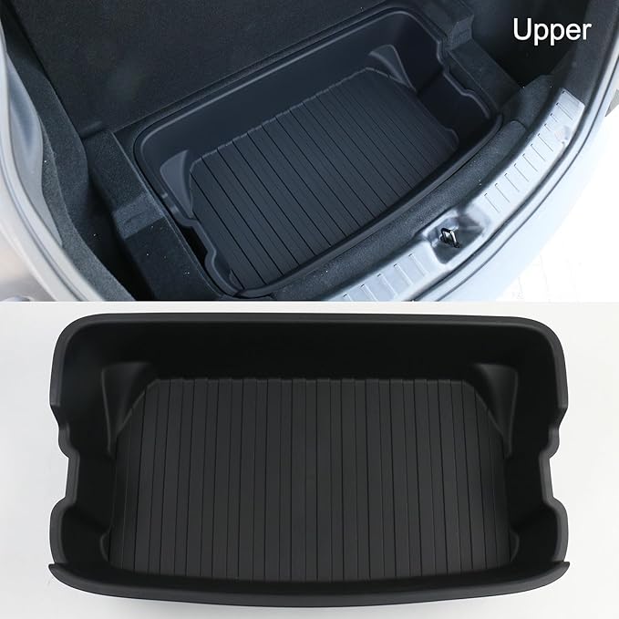 Tempsnow 2 Pcs Trunk Organizer for 2025 2026 Tesla Model Y Juniper Trunk Storage Box Organizer Tray