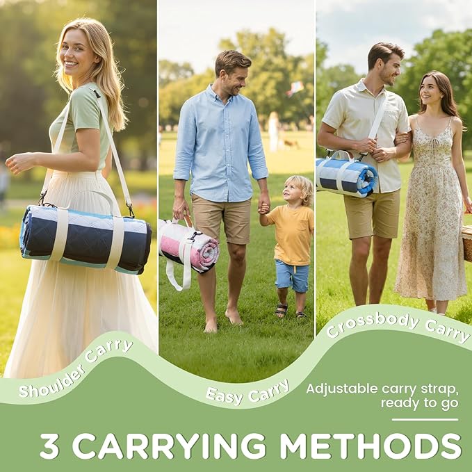 Waterproof Beach Blanket Picnic Outdoor Camping Mat Oversized Extra Large Foldable Sandproof Sand Free Resistant Big XL Giant Towel Hawaii Honeymoon Essentials Women Summer Must Have Vacation Gift