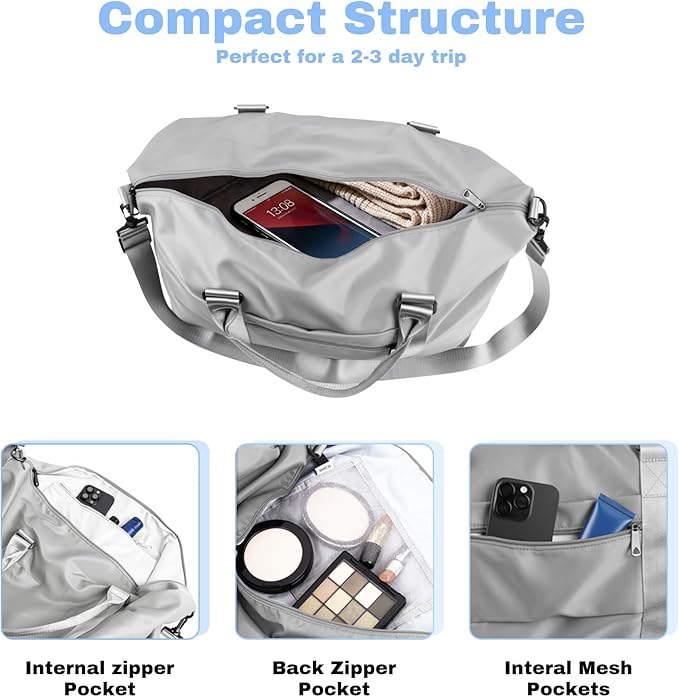 Weekender Duffel Bags for Women, Travel Totes Bag for Airplane Essentials, Overnight Bags for Women with Trolley Sleeve, Large Carry On Hospital Bag for Labor and Delivery, Sport, Gym