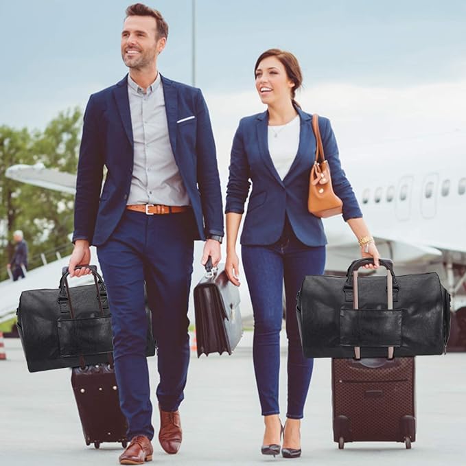seyfocnia Convertible Travel Garment Bag, Carry-on Garment Duffel Bag for Men and Women - 2-in-1 Hanging Suitcase Suit Business Travel Bag