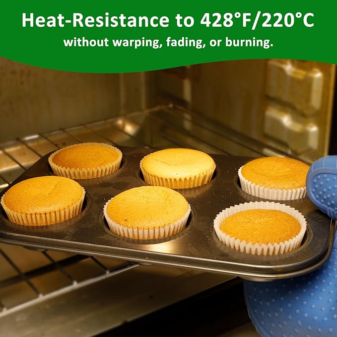 Caperci Unbleached Parchment Cupcake Liners 225pcs - Standard Paper Muffin Liners Cups for Baking, Cupcake Wrappers with Excellent Greaseproof, Non-Stick & Non-Slip, Food Grade (Natural)