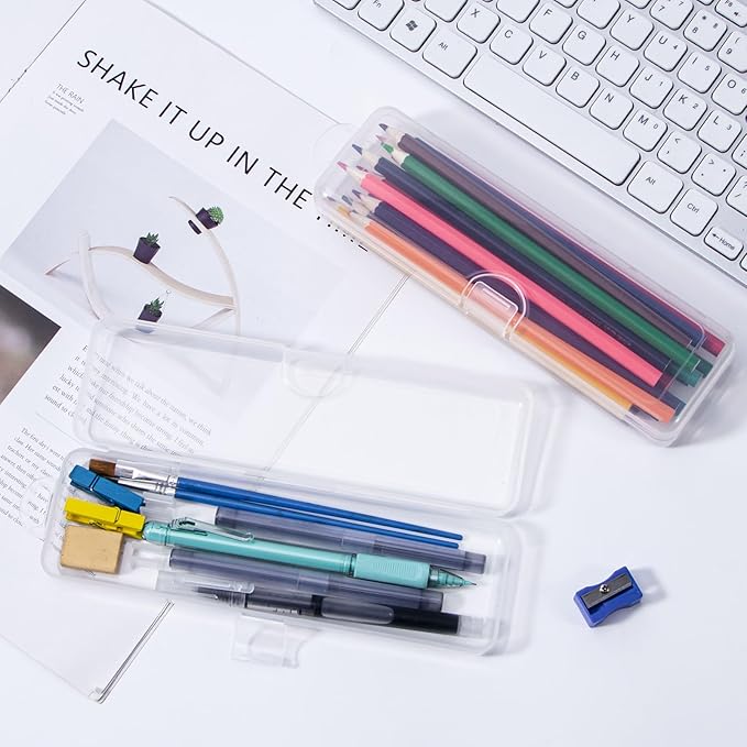 Toothbrush Travel Case 2 Pack, Clear Toothbrush Case Holder Travel Size Plastic Toothbrush Holder Toothpaste Storage Container Portable for Traveling, 7.87 x 2.36x 1.18”