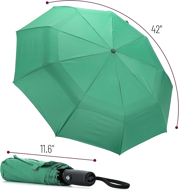 Mr. Pen- Windproof Travel Umbrella, Small Water-Resistant Automatic Folding Umbrella for Rain and Sun, Light, Compact and Portable for Women & Men, Fits Car & Backpack