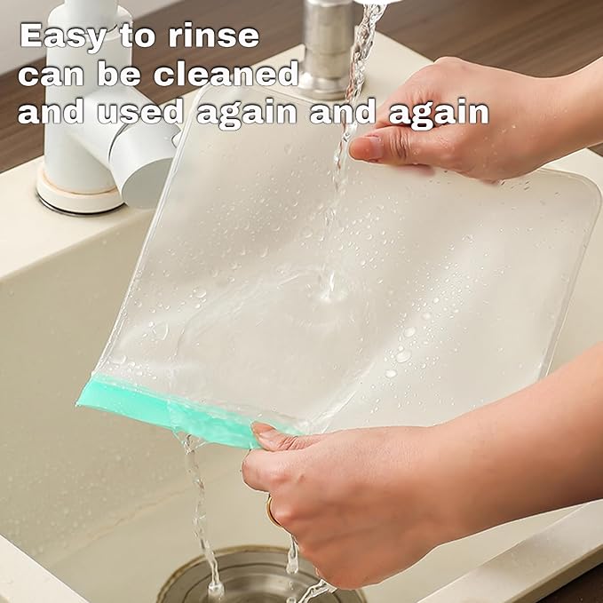 10 Pack Dishwasher Safe Silicone Food Storage Bags, Leakproof Silicone Freezer Bags, BPA Free Reusable Storage Bags for Lunch Marinate Food Travel - 3 Gallon 3 Sandwich 4 Snack Bags