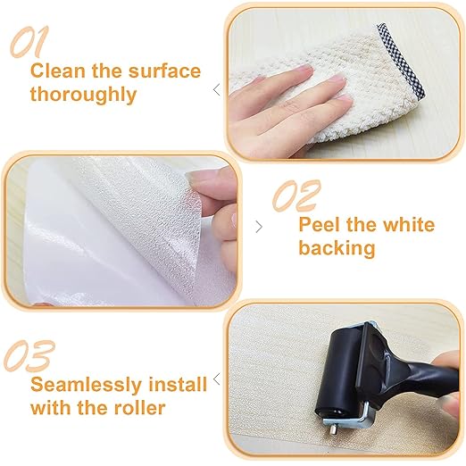 Qingluan Anti Slip Tape, Non Slip Stair Tape for Steps Indoor Waterproof, Clear Safety Slip Traction Grip Tape for Tubs, Stairs, Boats (Transparent, 4 Inch x 33 Feet)