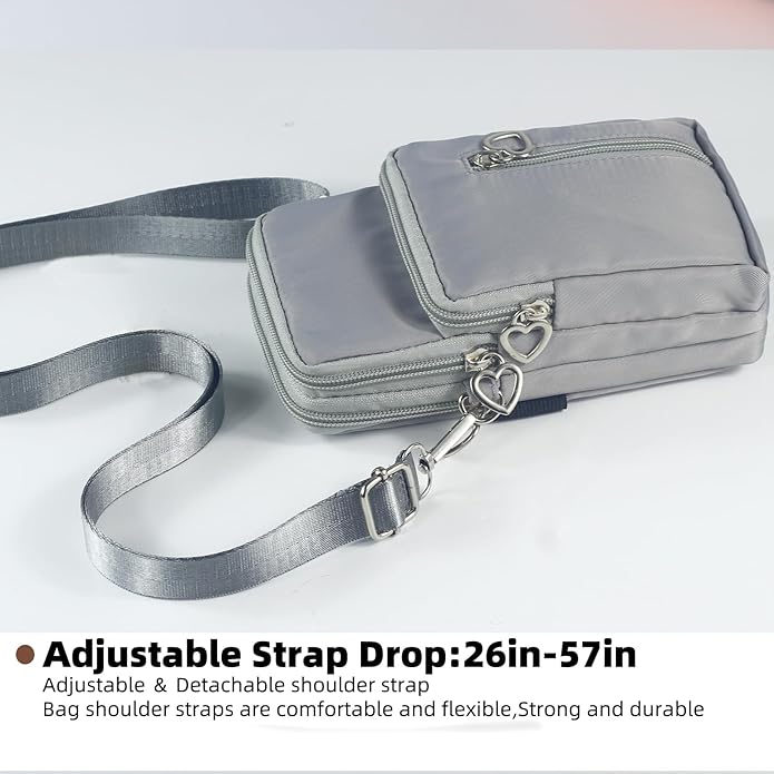 JANKS Small Crossbody Bag for Women - Mini Phone Purses with Crossbody Strap and Wallet - Nylon Arm Bag
