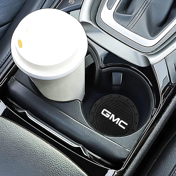 Car Cup Holder Coaster for GMC Sierra Denali Canyon Terrain Yukon Jimmy Acadia Recessed Silicone Cupholder Coaster Interior Accessories 2.75in 2Pack