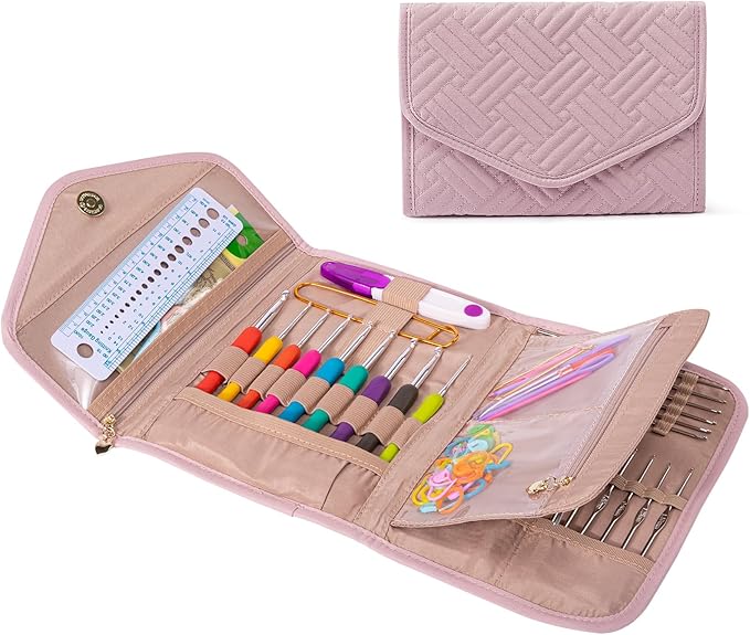 Crochet Hook Case - Foldable Organizer - Knitting & Crochet Supplies Accessory
