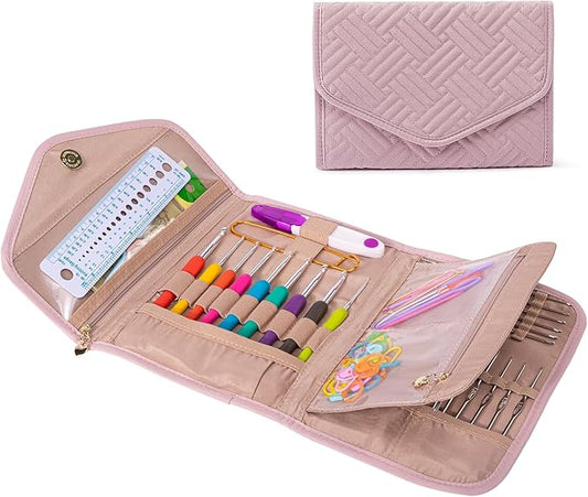 Crochet Hook Case - Foldable Organizer - Knitting & Crochet Supplies Accessory