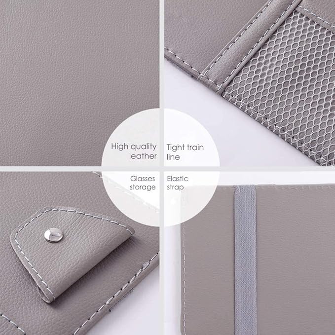 Car Sun Visor Organizer, Auto Interior Accessories Pocket Organizers, Registration and Document Holder, Personal Belonging Storage Pouch Organizer, Items for Car Vehicle (Grey)