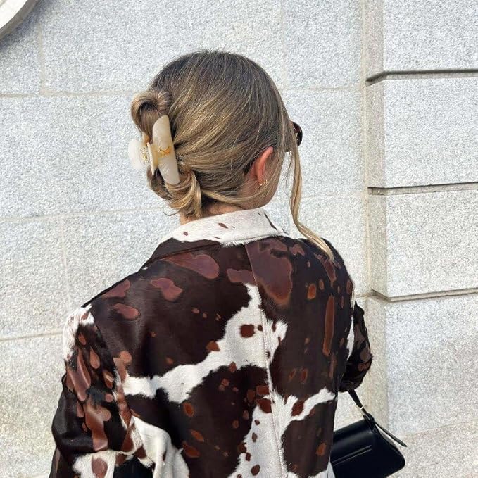 Acrylic Letter Hair Clips for Women - Monogram Hair Claw Alphabet Large Hair Clip, Fashion Glitter Claw Clips Elegant And Durable Hair Accessory, Letter T