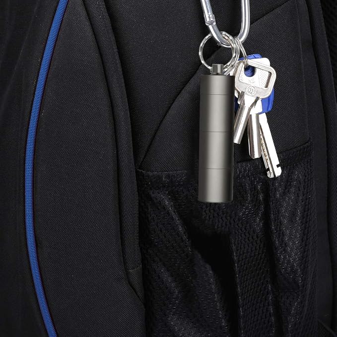 3 Packs Portable Keychain Pill Holder Case, EFFIET 3 Compartments Metal Pocket Emergency Pill Container Dispenser Box Outdoor Medicine Bottle Tin for Daily Supplyment (Mixed Color)