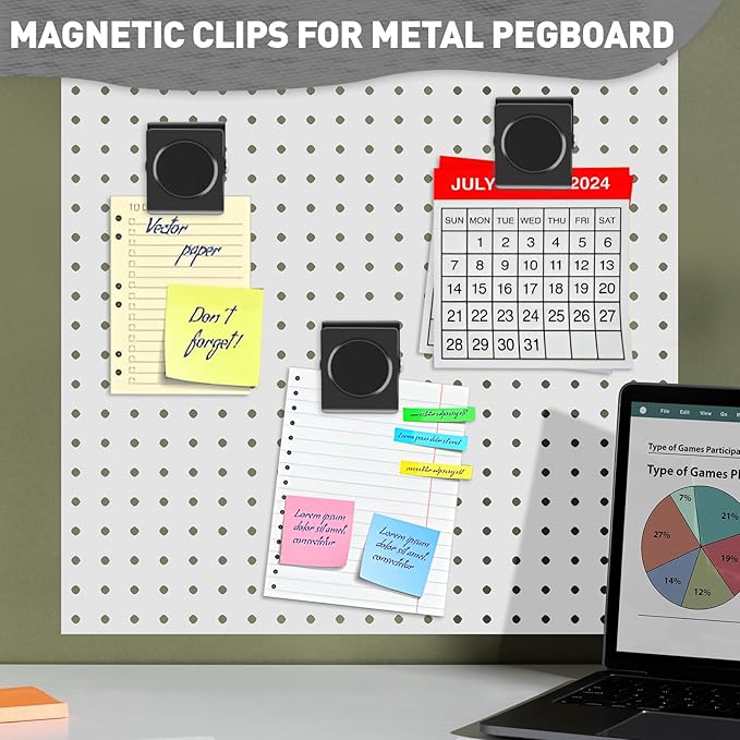 Grtard Strong Magnetic Clips, 2.2 Inch Extra Large Magnetic Clips Heavy Duty, 6Pack Magnet Clip for Fridge, Clip Magnets for Refrigerator, Whiteboard, Classroom, Kitchen, Office Organizer (Black)