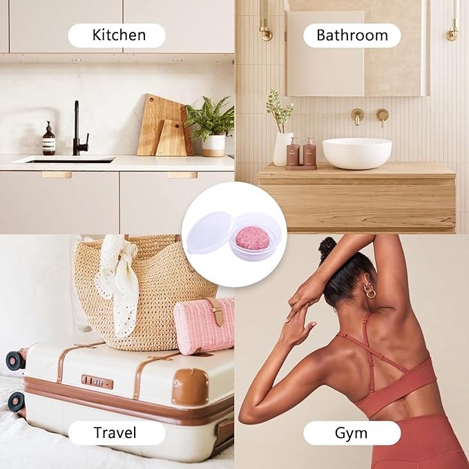 Travel Soap Container 1 Pack, Round Soap Case with Cover, Portable Bar Soap Holder, Leakproof Shampoo Bar Holder with Drainage Tray for Shower, Bathroom, Travel, Camp (Transparent White)