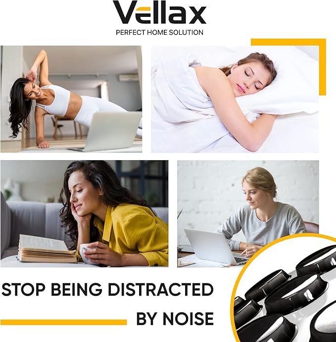 128 Self Adhesive Cabinet Door Bumpers – Sticky Black Silicone Rubber Pads for Furniture Drawers, Kitchen Cabinets, Decor, Wall Protection – Vellax