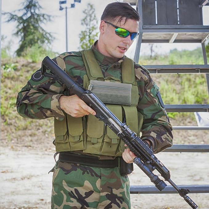 Qavctw Tactical Admin Pouch Bag with Hook and Loop Tool Storage Bag Snack Pouch Candy Bag Hanging Pouches Backpack Accessory Pouch