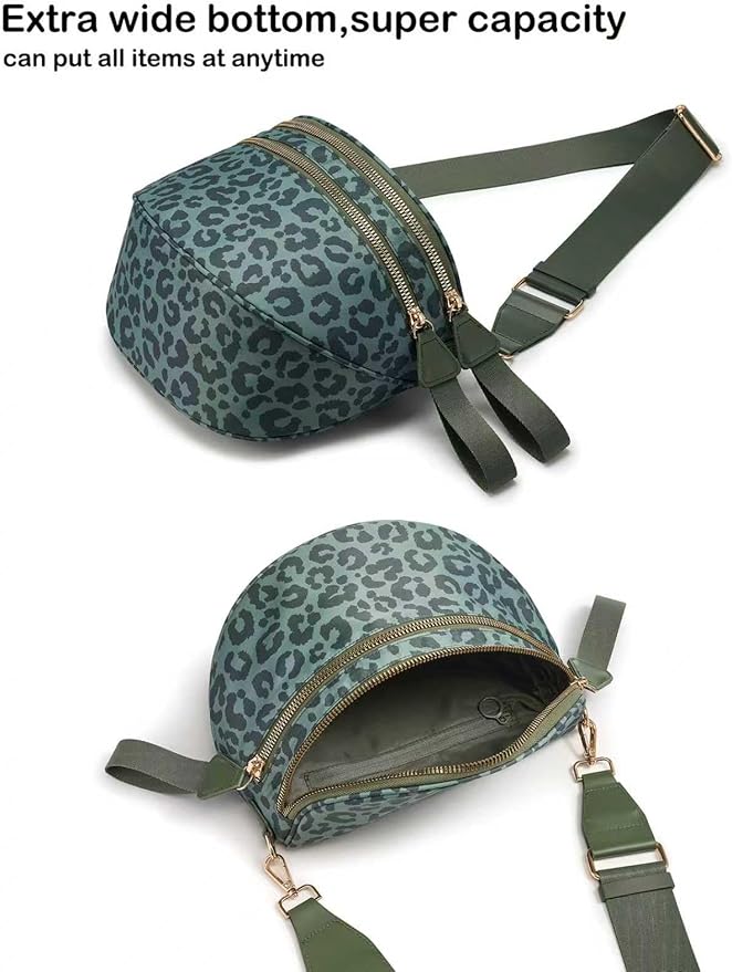 FEIBOON Spacious Nylon Crossbody Bag Bum Bag Handbags Wallets Purses Trendy Shoulder Bag for Women
