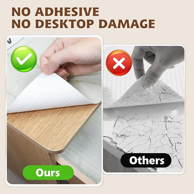 2-Layer Drawer and Shelf Liner for Kitchen Cabinet: 12in X 20Ft Non Slip Waterproof Shelf Paper Non Adhesive Refrigerator Liners Cyan Marble Easy Liners for Bathroom with Knife Tape Measure