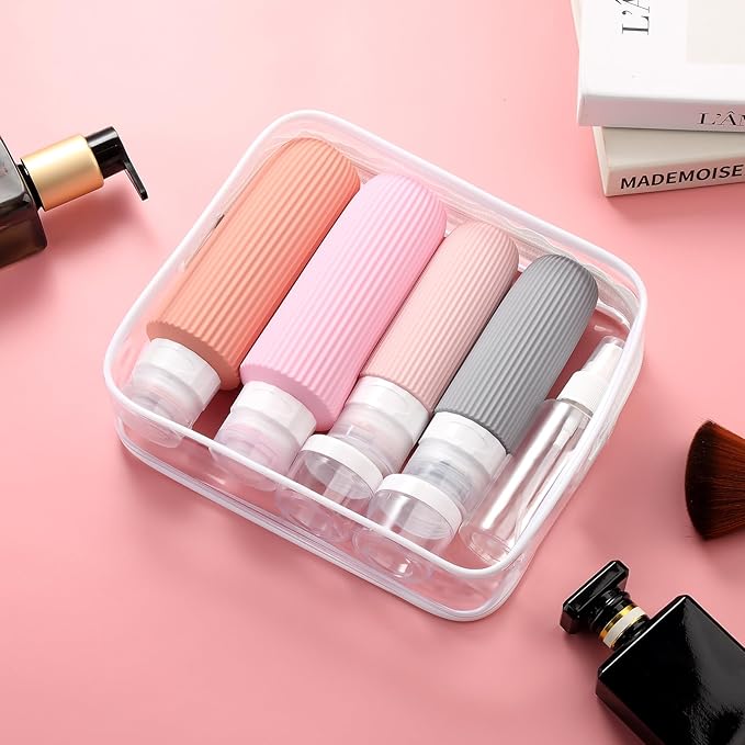 16 Pack Travel Bottles for Toiletries, Oversize Silicone Travel Containers jar for Toiletries, Leak Proof Refillable Liquid Shampoo And Conditioner Travel Essentials toiletry Bottles