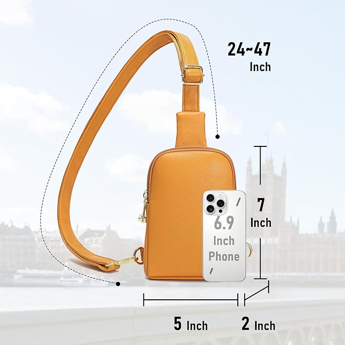 INICAT Small Sling Bag for Women Everyday & Travel Crossbody Bags Lightweight Cross Body Purses Vegan Leather