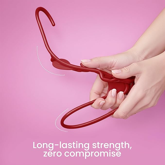 Utopia Home - Plastic Hangers 30 Pack - Space Saving Clothes Hanger - Durable and Strong Closet Organizers and Storage Makes It Ideal Stocking Stuffers or Apartment or Dorm Room Essentials (Red)
