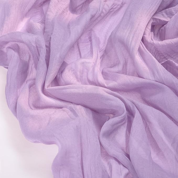 Socomi 3pcs Lilac Purple Lavender Cheesecloth Table Runner Summer Boho Rustic Gauze 120 inch 10FT Cheese Cloth Sheer Runner for Wedding Party Baby Shower Birthday Home Decor Holiday Decorations