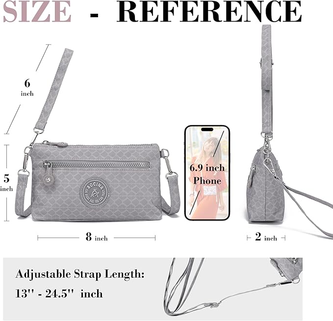 AOCINA Small Wristlet Wallet for Women RFID Blocking Crossbody Purse Gifts for Valentines Day Nylon Cell Phone Purses