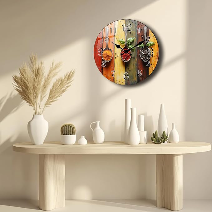 Large Wall Clock Battery Operated 20 Inch, Vintage Style Silent Analog Wall Clocks, Non Ticking Decorative Clock for Kitchen Home Bedroom Living Room Office