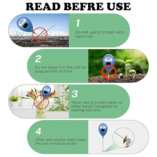 Soil Moisture Meter, 2 Packs Plant Water Meter, Moisture Meter, Blue + Blue Soil Test Kit, Soil Tester Hygrometer, Plant Water Meter, Plant Care Tools for House Plants, Gardening Gifts