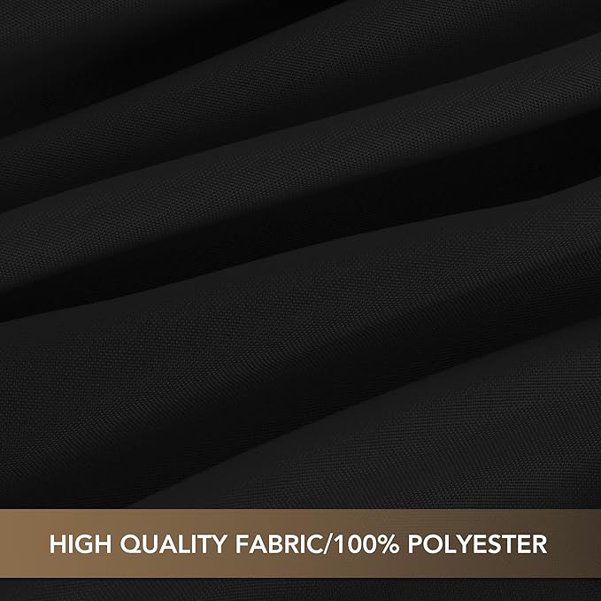 sancua Black Round Tablecloth 132 Inch Diameter, 6 Pack - Circle Polyester Fabric Table Cloth for Wedding Party Reception Banquet Birthday, Washable Formal Table Cover (Fit 54-96 Inch Tables)