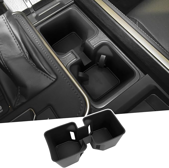Cup Holder for 2024 2025 Lexus GX550 Center Console Cup Holder Insert Silicone Cupholder Coaster Liner for 24 25 GX 550 Interior Accessories Black