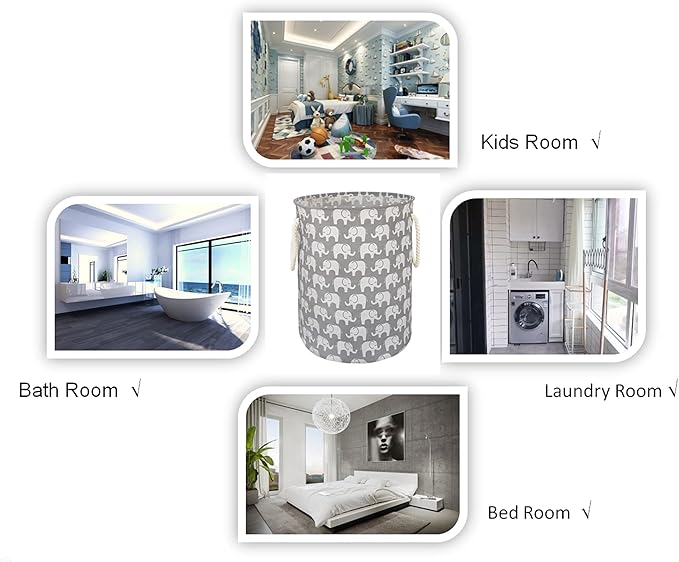 Round Laundry Basket Storage Bins Nursery Hamper Gift Baskets for Home,Office,Home Decor