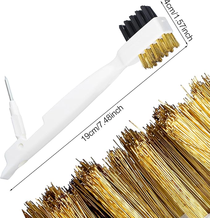 Ymapinc Kitchen Cleaning Scrub Brush, 4-in-1 Stove Cleaner for Gas Top with Cooktop Scraper, Gas Stove Top Cleaner, Household Cleaning Tools, Scrubber for Range Hood Grease Grime